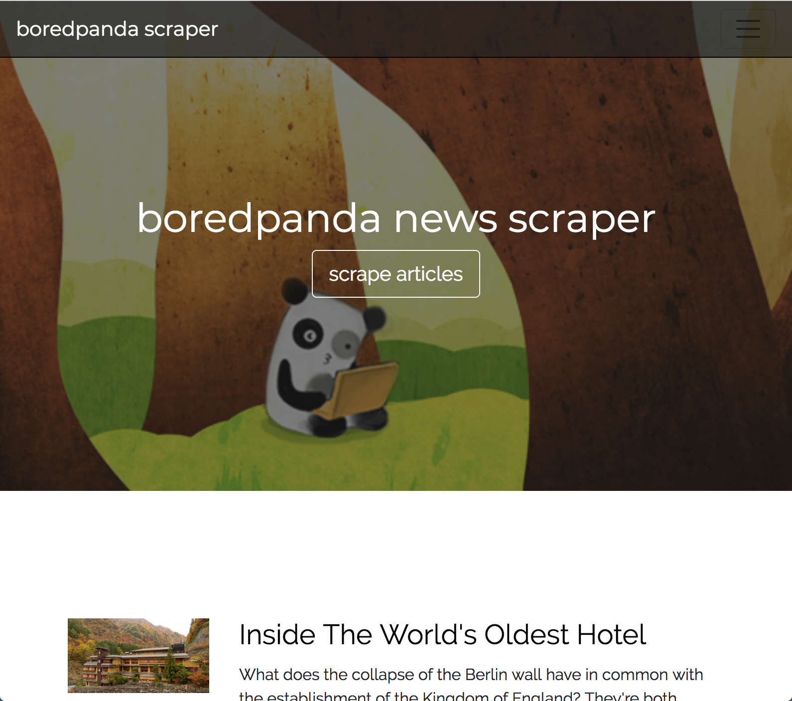 Bored Panda scraper home